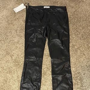 Faux leather pants from Zara